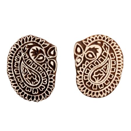 Set of 2 Piece New Mix Wooden Printing Block